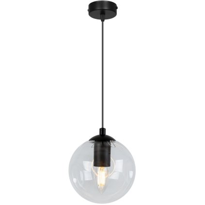 elegancka lampa regulowana monako z kulistym szklanym kloszem