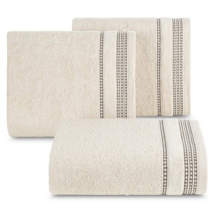 BAVLNĚNÝ RUČNÍK AMANDA2 50X90 CM BÉŽOVÁ