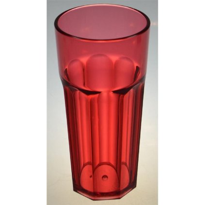 poliweglan szklanka 360ml czerwona premium