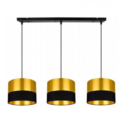 elegancka lampa wiszaca zlota z regulacja