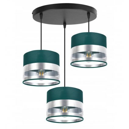 elegancka lampa z transparentnymi detalami na nowoczesnych abazurach