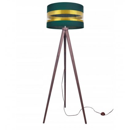 stojaca nowoczesna lampa trojnog z eleganckim abazurem