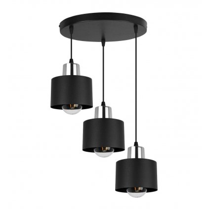 lampa nowoczesna na podsufitce z metalu czarna panta