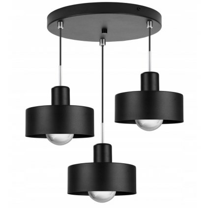 nowoczesna regulowana lampa metalowa na okraglej podsufitce