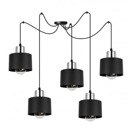 lampa sufitowa styl nowoczesny pajak czarne klosze spider panta