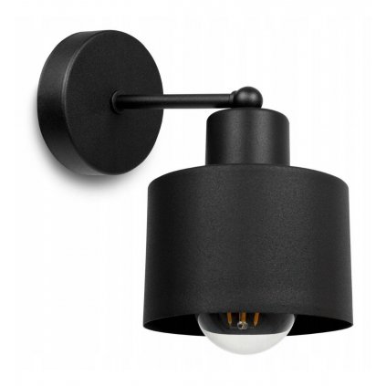 nowoczesny metalowy kinkiet w czarnym kolorze