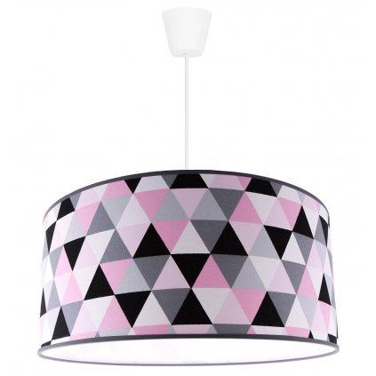 lampa wiszaca z abazurem w kolorowe wzory nowoczesna dziecieca