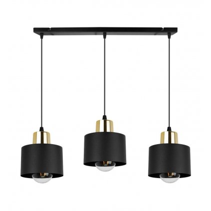 nowoczesna czarna lampa na listwie panta z metalu led