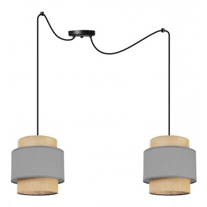 lampa wiszaca spider boho pajak rustykalna z abazurami juta