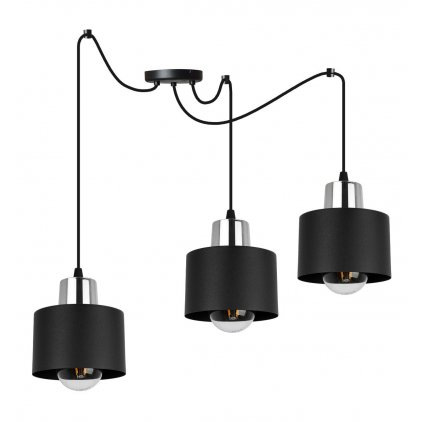 lampa sufitowa typu pajak czarne klosze styl industrialny spider panta