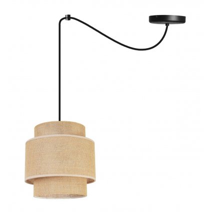 nowoczesna lampa sufitowa spider boho z abazurem