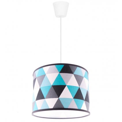 nowoczesna lampa wiszaca pojedyncza z kolorowym abazurem regulowana