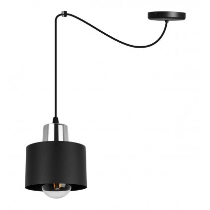 nowoczesna lampa sufitowa zwis pajak czarny klosz spider panta