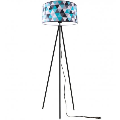 lampa stojaca podlogowa z abazurem w kolorowe wzory