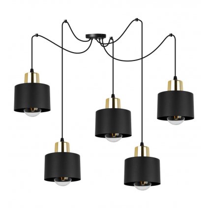 lampa nowoczesna sufitowa typu pajak spider panta czarna