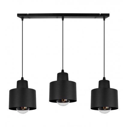 nowoczesna lampa wiszaca metalowe klosze na listwa panta led e27