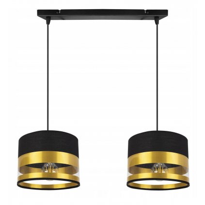 nowoczesna regulowana lampa wiszaca ze zlotym zdobieniem