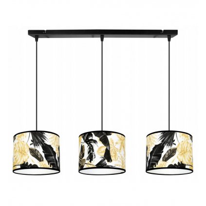 regulowana nowoczesna lampa z abazurem motywy roslinne