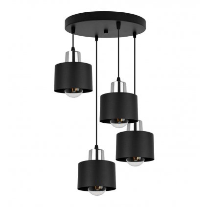 nowoczesna lampa na podsufitce metalowa czarna panta led