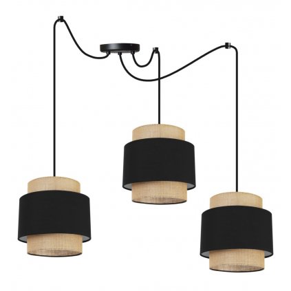 lampa wiszaca zyrandol typu pajak abazur spider boho juta