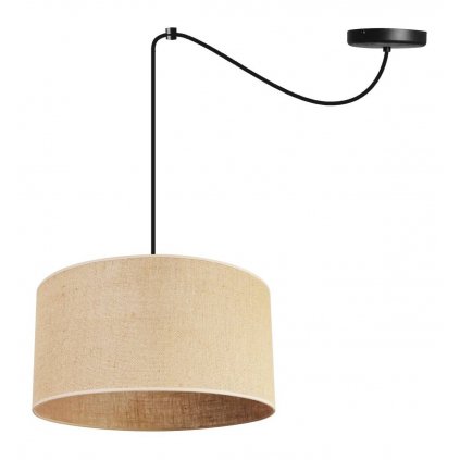 nowoczesna lampa wiszaca typu spider z abazurem juta 35 cm