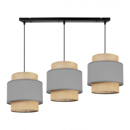 lampa sufitowa zyrandol na listwie boho rustykalny