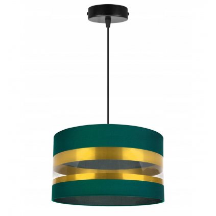 nowoczesna wiszaca lampa regulowana ze zlotym detalem