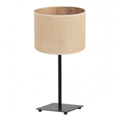 stylowa lampa stolowa nocna z abazurem juta