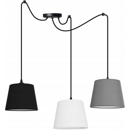 loftowa lampa wiszaca pajak z abazurami w wielu odcieniach