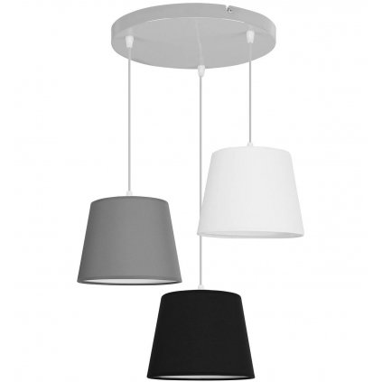 nowoczesna lampa wiszaca z abazurami zyrandol led