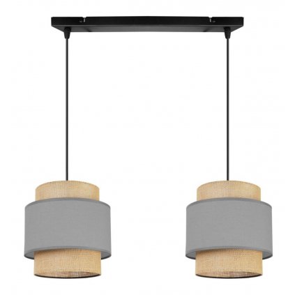 lampa sufitowa zyrandol na listwie boho w stylu rustykalnym