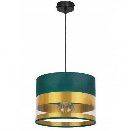 regulowana nowoczesna lampa wiszaca ze zlotym detalem