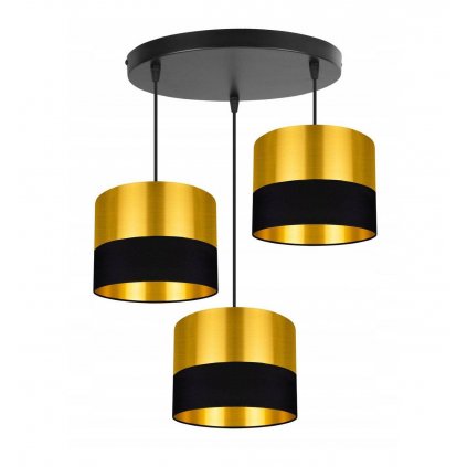 nowoczesna elegancka regulowana zlota lampa wiszaca do salonu