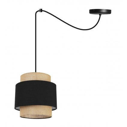 lampa wiszaca spider boho ze stylowym abazurem jutowym