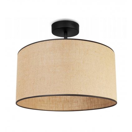 lampa sufitowa plafon ze stylowym abazurem juta