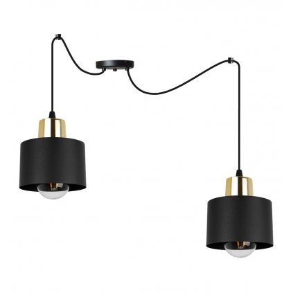 nowoczesna lampa wiszaca sufitowa czarne klosze spider panta