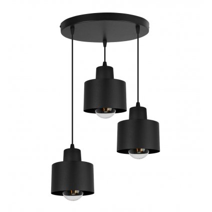 nowoczesna lampa wiszaca metalowe klosze na podsufitce panta led e27