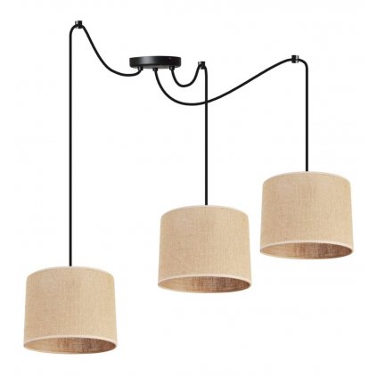 elegancka lampa wiszaca typu pajak z abazurami spider juta 20 cm