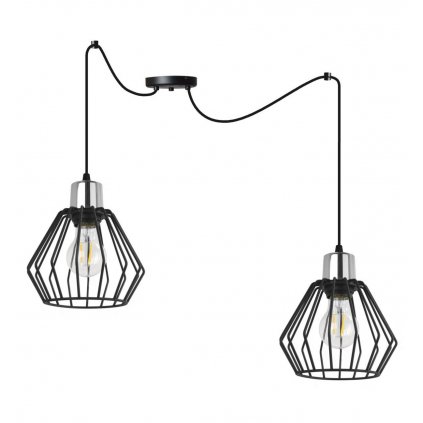 lampa wiszaca typu pajak z metalowymi kloszami spider nuvola