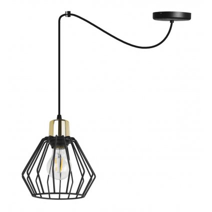 lampa wiszaca z metalowym kloszem drucianym spider nuvola