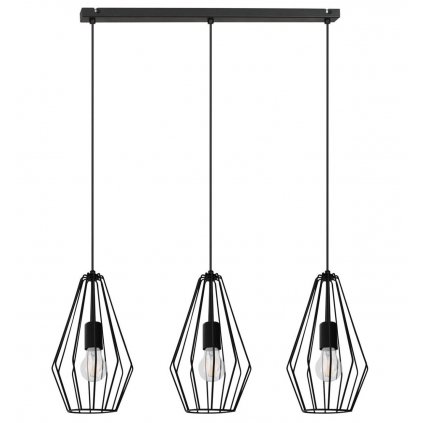 nowoczesna lampa wiszaca loft diament metal dwa kolory