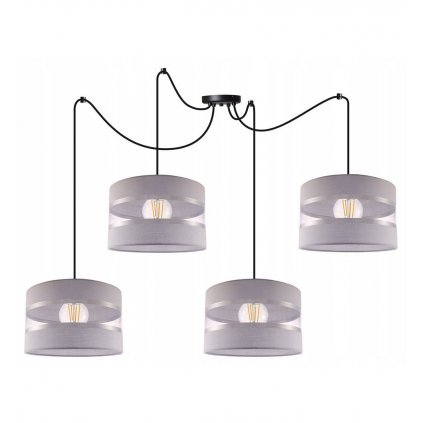 nowoczesna regulowana lampa wiszaca typu pajak z abazurem