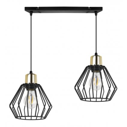 lampa wiszaca na listwie druciane klosze w stylu loft nuvola