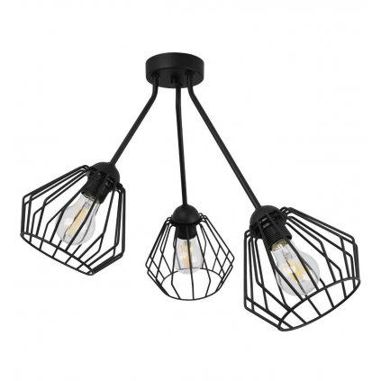 nowoczesna lampa wiszaca trio santos druciane klosze