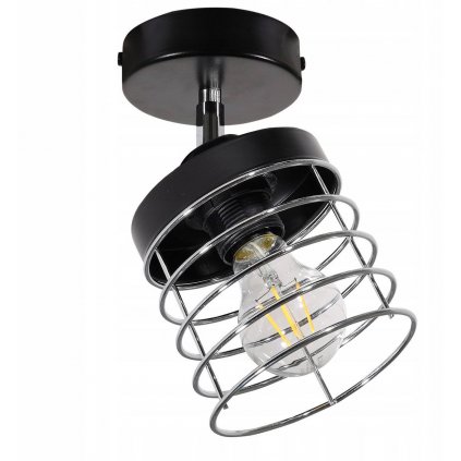 lampa sufitowa plafon w stylu loft z metalu