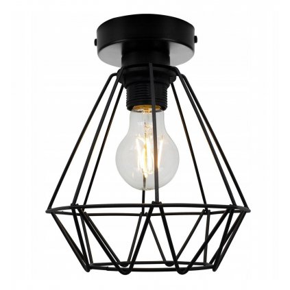 modernistyczna lampa loftowa metalowy klosz