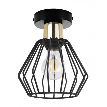 lampa sufitowa z drucianym kloszem spot metalowy nuvola e27