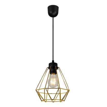 regulowana lampa wiszaca nuvola gold druciany klosz w ksztalcie diamentu