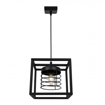 loftowa lampa wiszaca rasti cage metalowa czarny mat