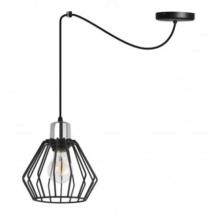 lampa sufitowa z metalowym kloszem drucianym spider nuvola